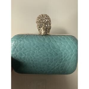 LF Skull Clasp Clutch Purse With Strap